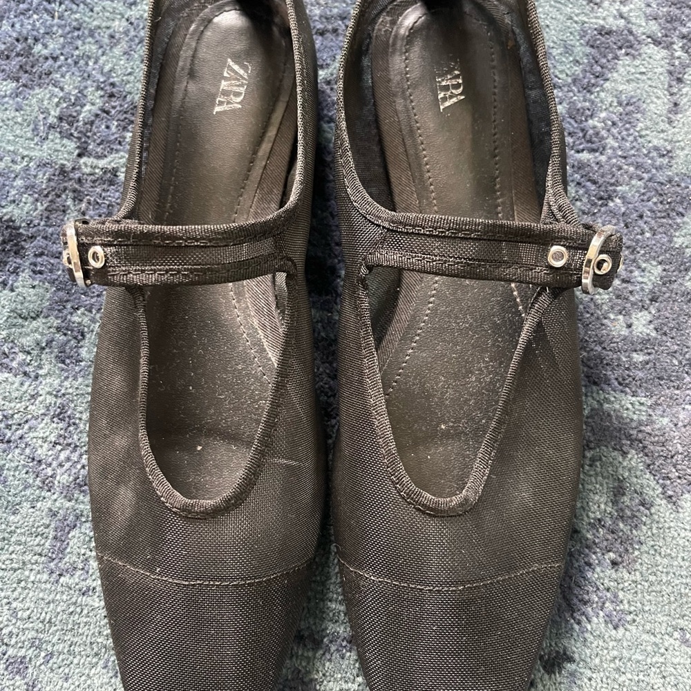 Zara Black Mary Jane Flats